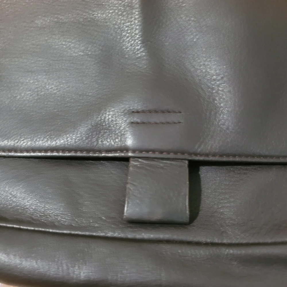 Rocha John Rocha Brown Leather Crossbody Messenger Bag